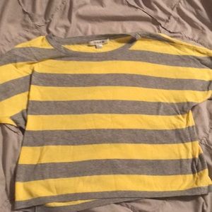 Fun yellow and grey crop top
